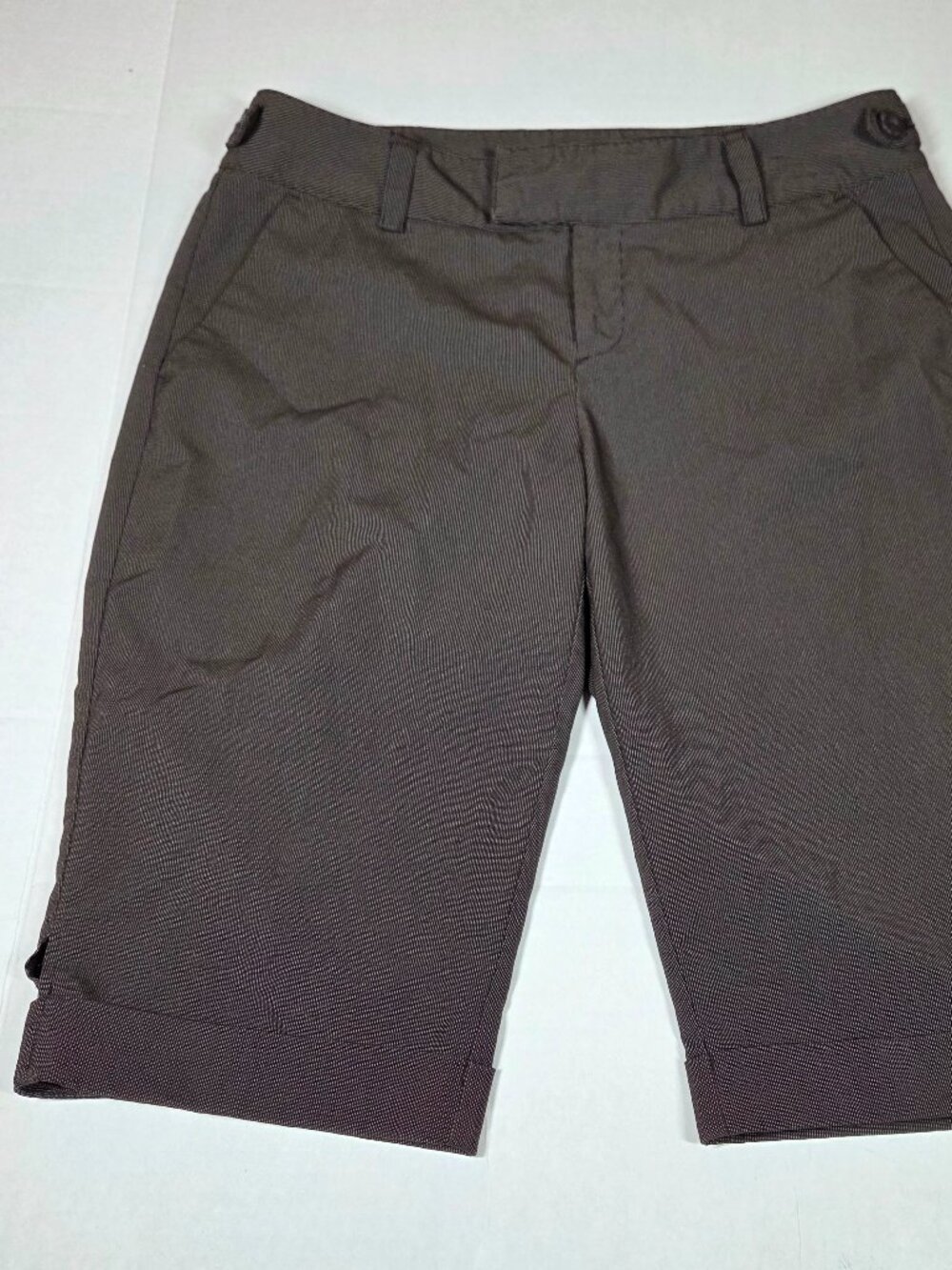 Mixit Shorts Womens 6 Bermuda Striped Brown Y2K 2000s